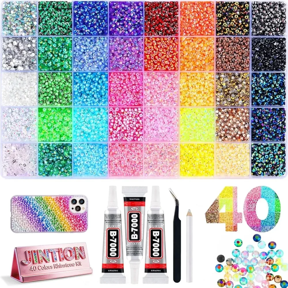 NEUES Harz-Strass-Set: Glitzernde Flachkristalle und Flachsteine für Diamantkunst-Sets für Erwachsene K