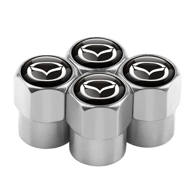 4 Stücke Metall Auto Rad Reifen Ventilkappen Vorbau Abdeckung für Mazda 3 Bk 6 Gh CX-5 CX30 MX-5 2 5 CX-3 GJ GL CX-8 MS RX-8 626 Miata Geschwindigkeit 6