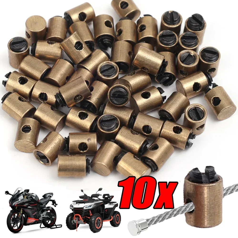 5/10Pcs Motorrad Gaszug Kern Bremse Bolzen Pin Gold Farbe Motocross Strand Fahrrad Gas Pull Kabel Bremse stop Bolzen Pin