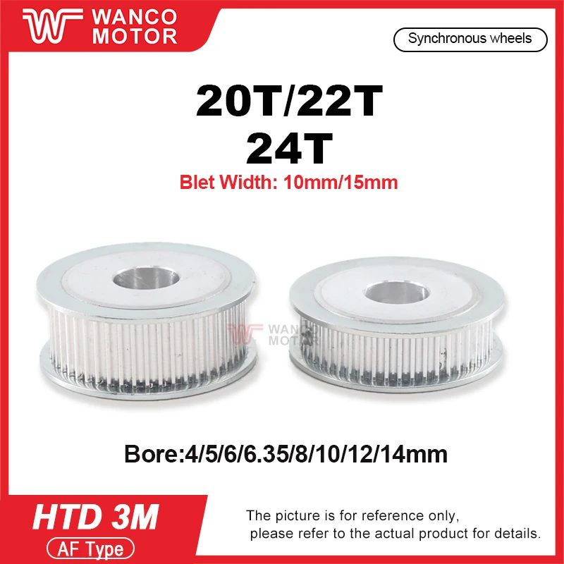 HTD 3M Synchronriemenrad 20 Zähne 22 Zähne 24 Zähne HTD3M 20T 22T 24T HTD3M Zahnriemenrad