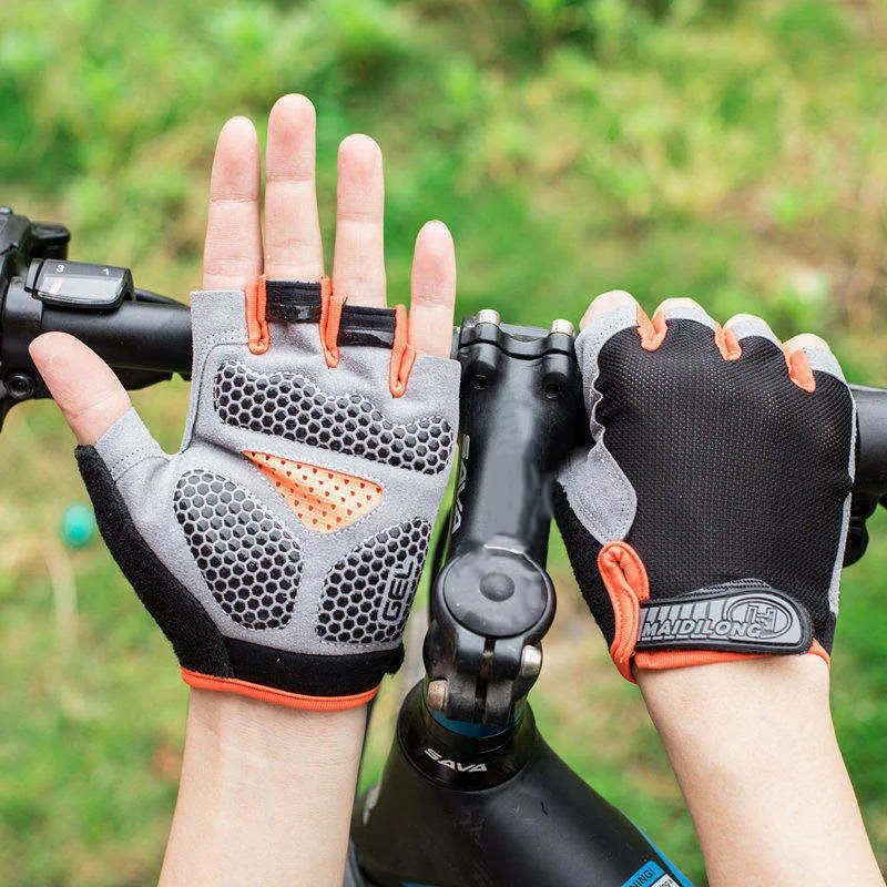 Männer Radfahren Fahrrad Handschuhe Halbe Finger Gym Handschuhe Frauen Handschuh Atmungsaktive Anti-slip Handschuh Fitness Sport Training Handschuhe
