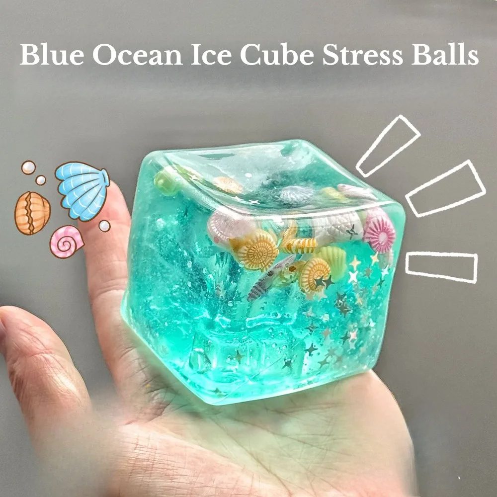 Taba Squishy Stress Balls Cube ? Ocean Sensory Fidget Toy Slow Rise Squishy Toys für Kinder und Erwachsene Squeeze Relax Gift