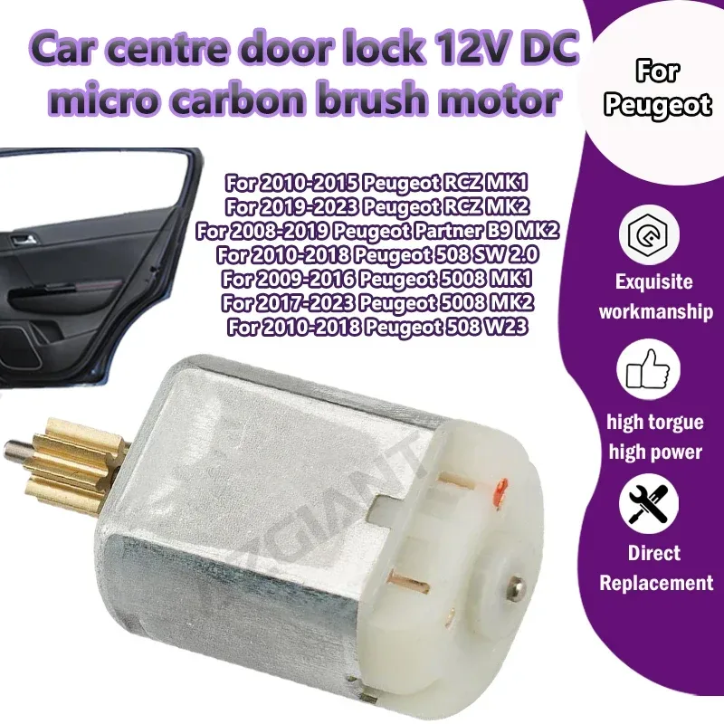 FC-280SC-16200 Für Peugeot RCZ Partner B9 508 SW W23 5008 Auto Zentralverriegelung 12V DC Mikro-Kohlebürstenmotor mit 8T Getriebe
