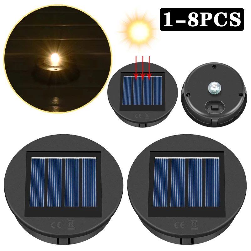 1-8PCS Solar Laterne Ersatzteile Outdoor Hohl Projektion Laterne Elektronische Zubehör Geeignet für Outdoor Hängen