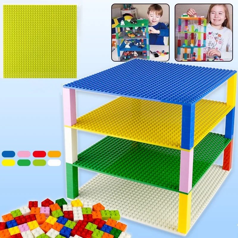 Bausteine Grundplatte 32*32 16x32 Noppen Doppelseitige Basisplatte Klassische Bausteine DIY Klassisches Baustein-Zubehör Spielzeug für Kinder