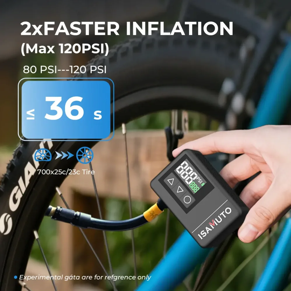 Elektrische Fahrrad-Luftpumpe, 120 PSI, Reifenfüllpumpe für Motorrad, Fahrrad, Ballfüller, tragbarer Taschen-Mini-Kompressor