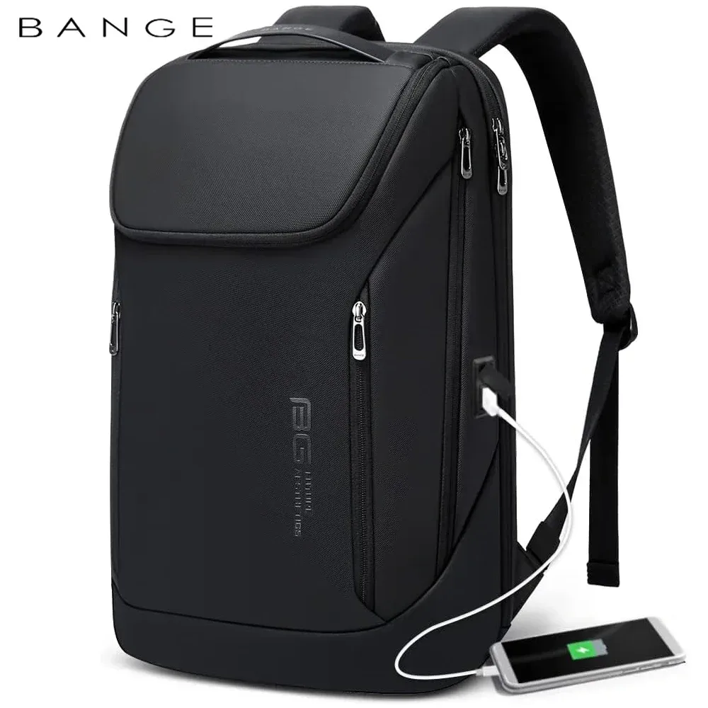 BANGE Business Rucksäcke Laptop 15,6 Zoll multifunktionale wasserdichte große Kapazität tägliche Arbeit männliche Rucksack Schultasche Mochila