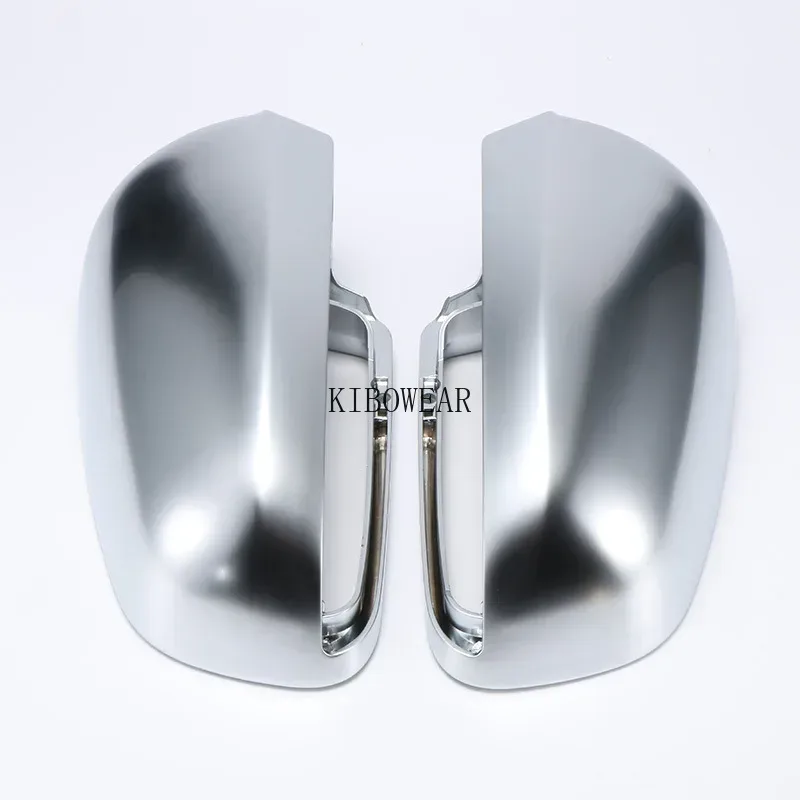 2 Stück Silber Chrom Seitenspiegelkappen Abdeckungen für Audi A4 B7 B6 A6 S6 4F C6 A3 S3 8P Sportback S3 S4 S6 Matt satin 2002 2004 2008