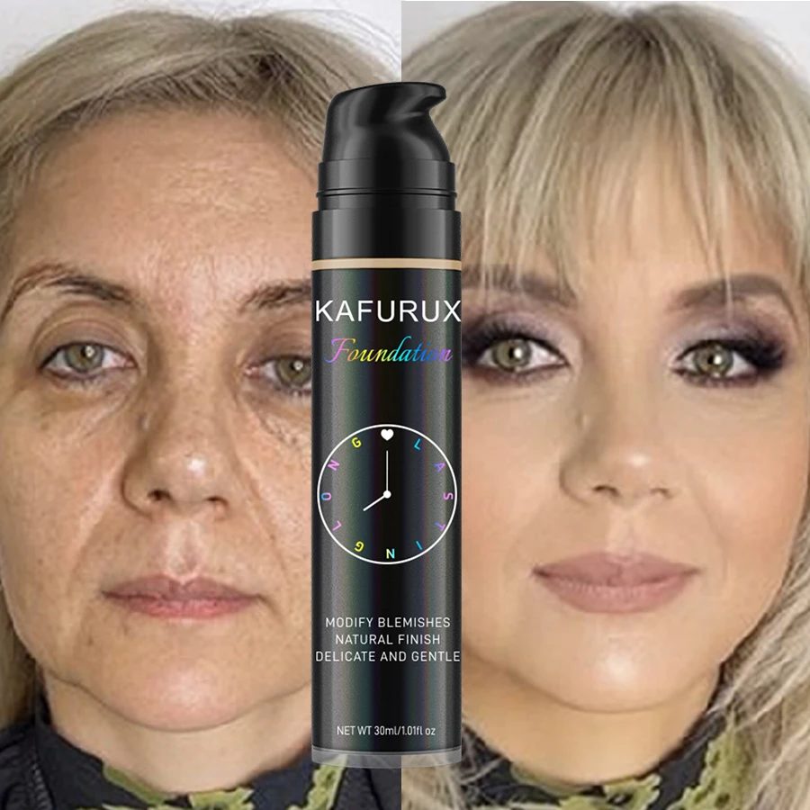 8-Farben Flüssig-Foundation Make-up Set Wasserfest Schweißresistent Concealer Professioneller Koreanischer Stil Gesichtsbasis für Makellosen Look