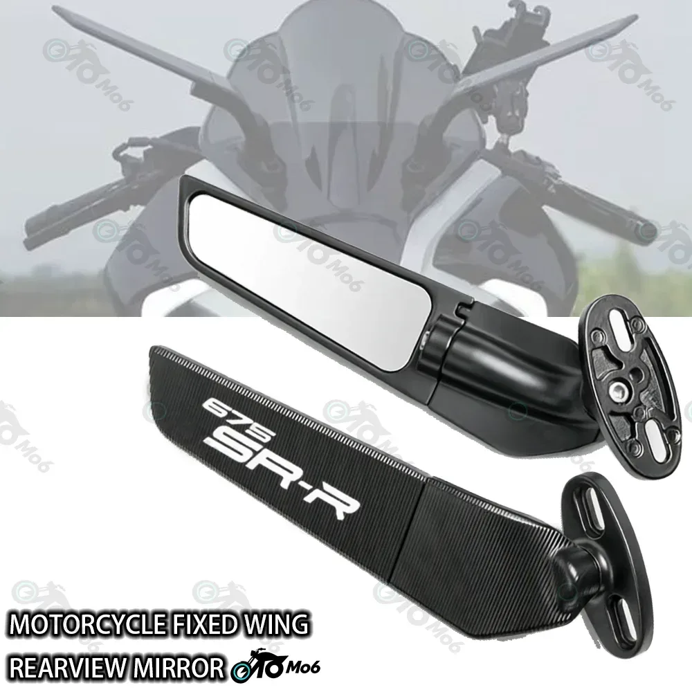 Für 250SR 450SR SR-R 675SR-R 675SR Modifizierter Festflügel-Rückspiegel Vollaluminium-Festflügel Motorradzubehör