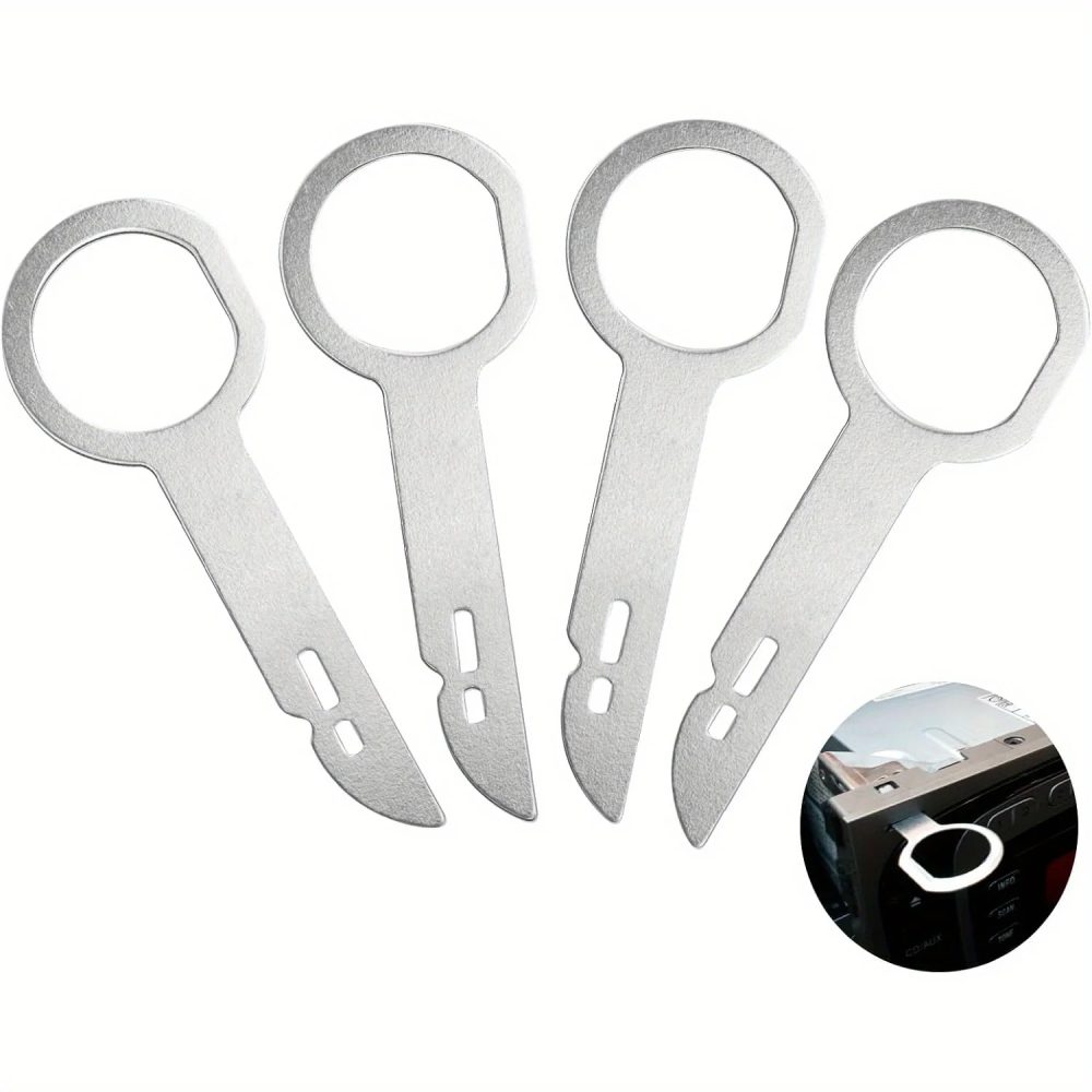 4Pcs Radio Stereo Entfernung Extractor Schlüssel Release Pin Kopf Einheit Audio Installieren Werkzeug Für Volkswagen Audi Mercedes Benz BMW Auto teile