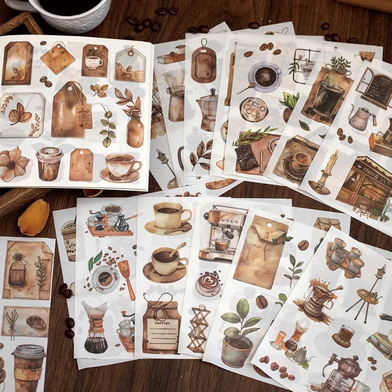Journal GO 50 Stück/Lot ?A Taste in The World?, Vintage-Aufkleber, Collage, Scrapbooking, Aufkleber, kreatives DIY-Tagebuch, Schreibwaren-Etikett