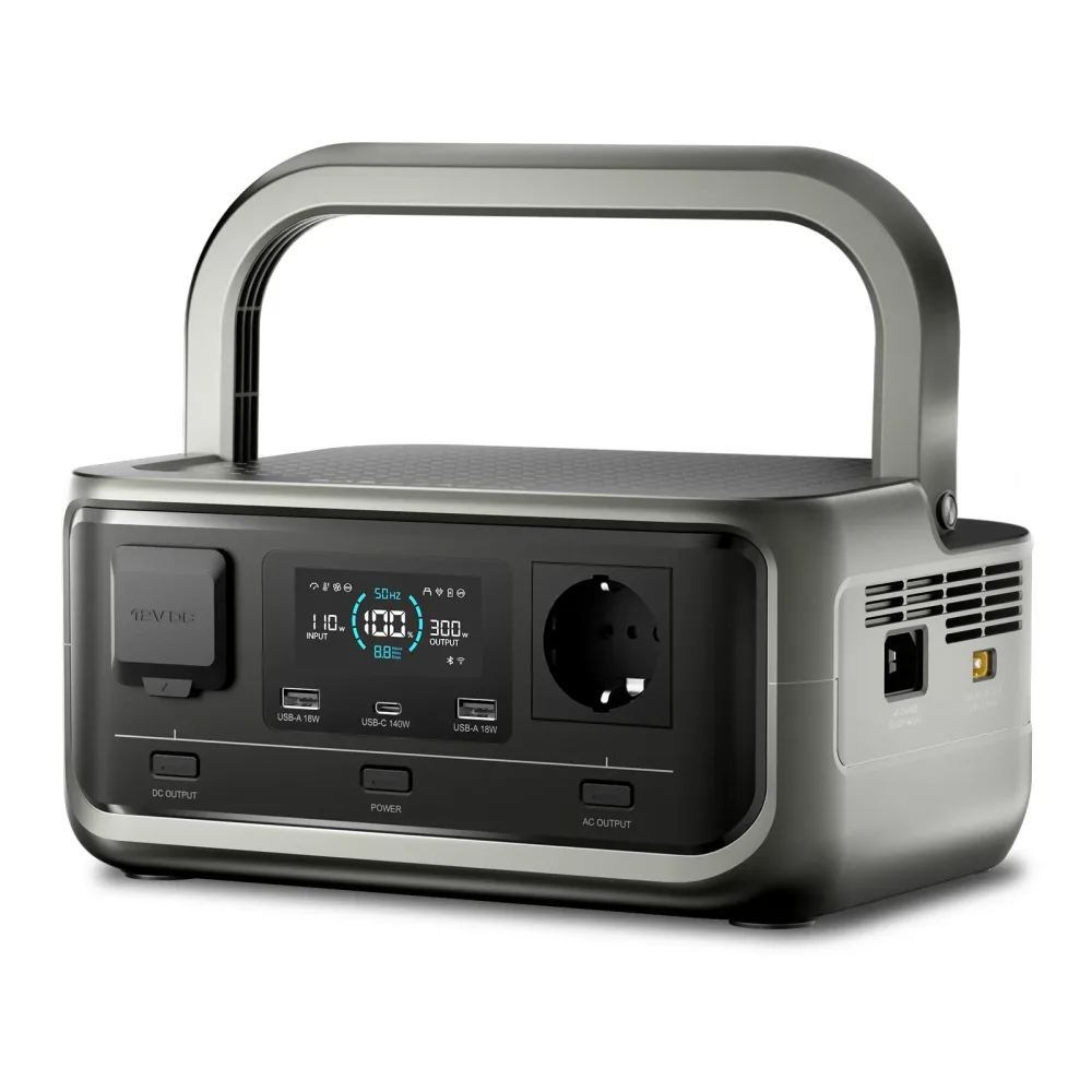 ALLPOWERS VOLIX P300 256-Wh tragbares Kraftwerk 300 W (Spitze 600 W) AC-Ausgang LiFePO4-Akku für den Heimgebrauch im Freien, Camping, Reisen