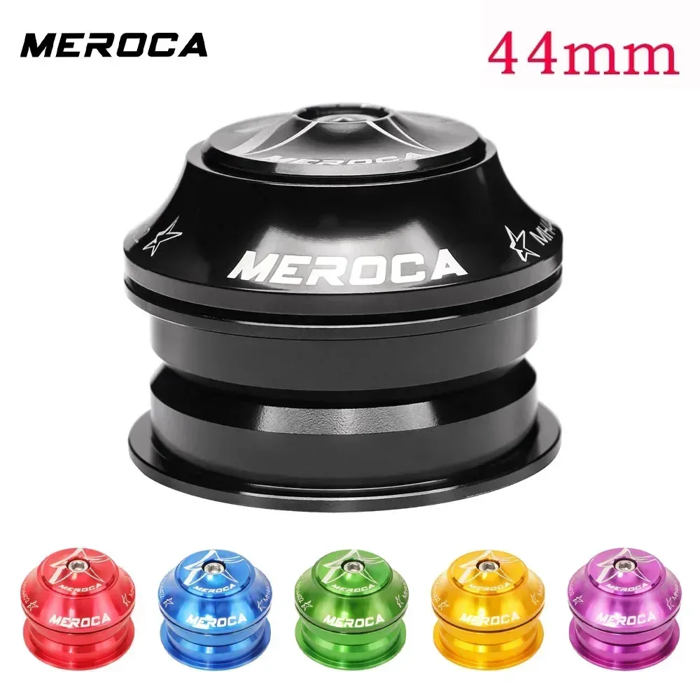 MEROCA Fahrrad-Headset, 44?44 mm, ultraleichtes Dichtungslager, 1 1/8 integrierte Lenk-Vorderradgabel, integrierte gerade Rohrschalen