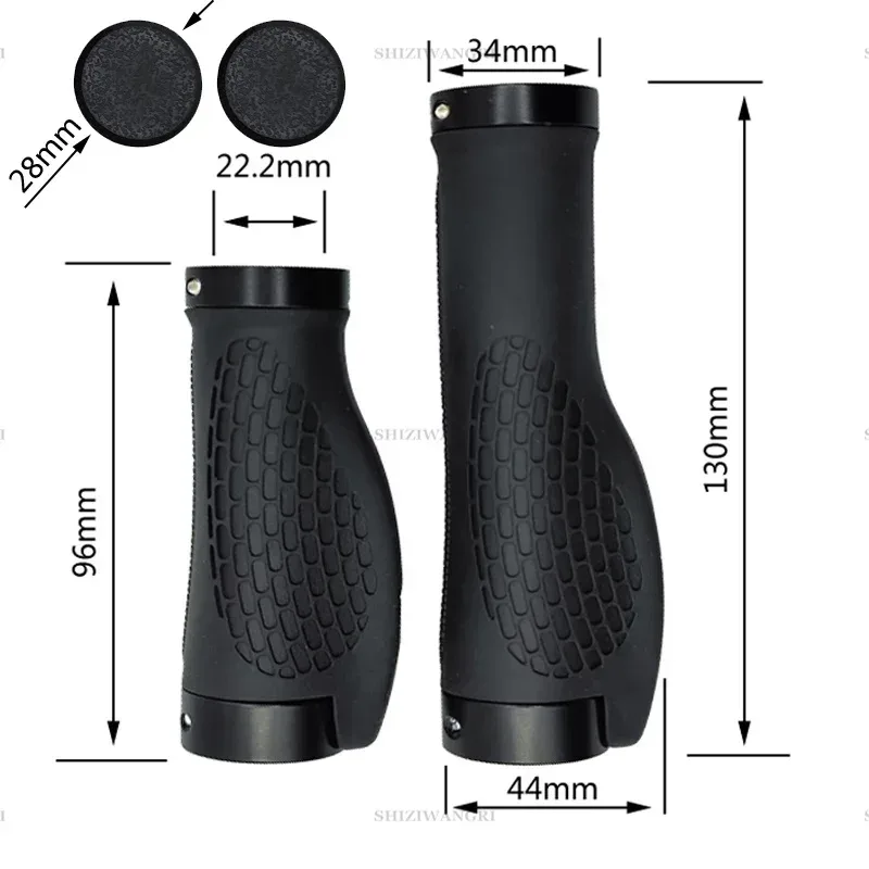 PE Gummi MTB Fahrrad Griffe Lenker Abdeckung Gummi Weiche Anti-Skid Fahrrad Grip Legierung Lock Bar BMX Griff Manschetten radfahren Zubehör