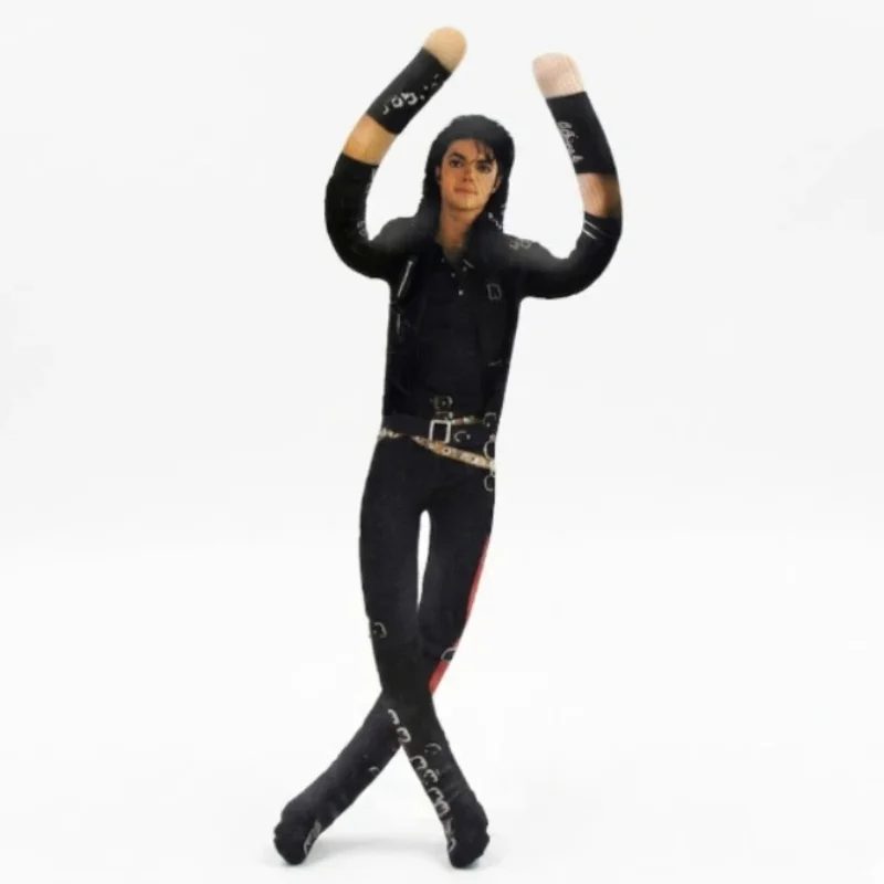 Michael Jackson Biegbare Plüschpuppe mit integriertem Eisendrahtrahmen, bewegliche abstrakte Rat-Jerky-Figur, Fan-Support-Spielzeug, Deko-Geschenk