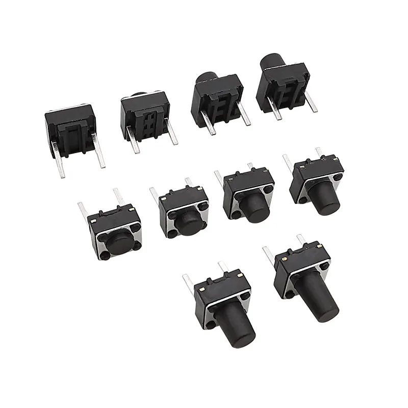 6x6mm Micro Tactile Switch Momentary Tact DIP Switch 2 Pin 6x6mm Micro Touch Push Button Tactile Switch High 4.3/5/6/7/8/9mm