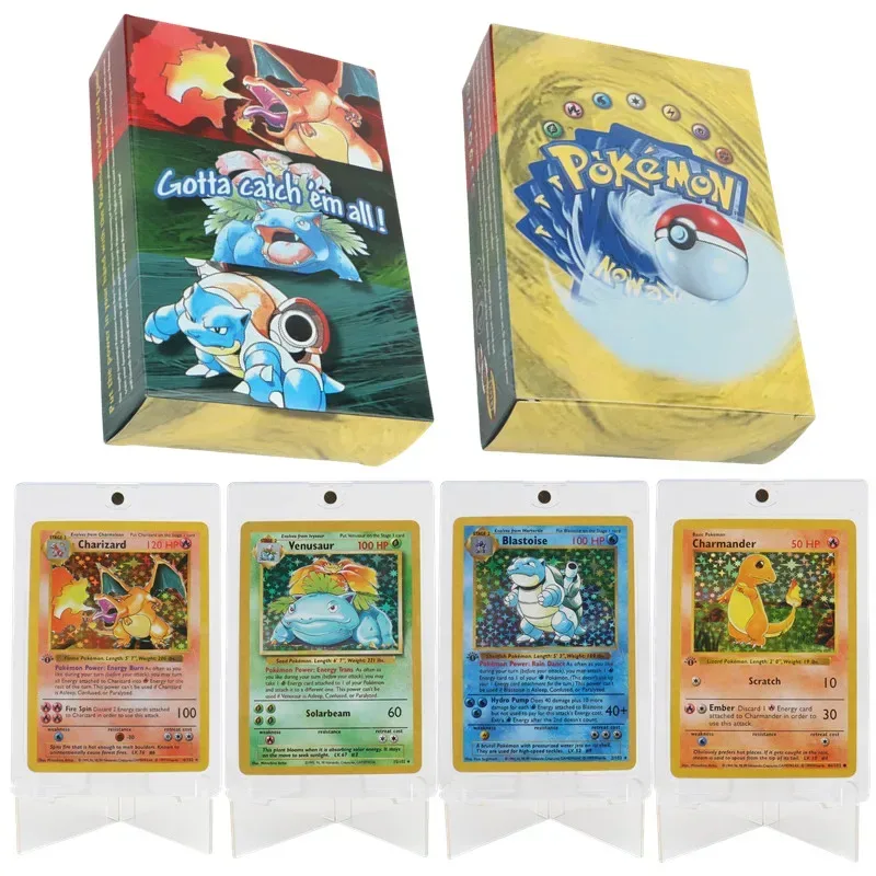 151 Teile/schachtel 1996 jahr 1st Edition Pokémon karte Seltene Charizard Pikachu Mewtwo Blastoise Sammeln karte spielzeug Englisch version