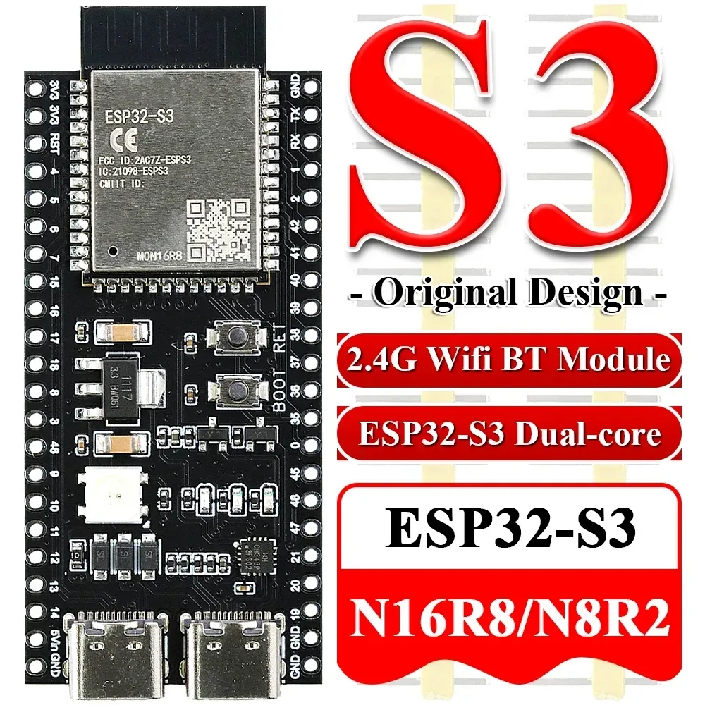 ESP32-S3 WLAN-BT-Modul Entwicklungsboard für Arduino IDE ESP32-S3 N16R8 N8R2 44-Pin Typ-C 16MB Flash 8M PSRAM ESP32 S3