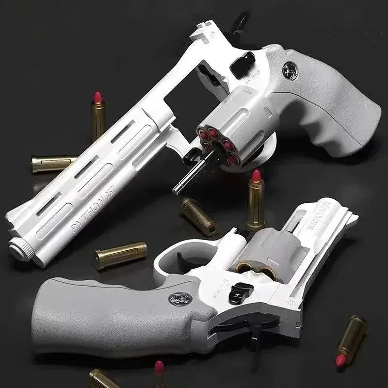 ZP5 357 Revolver Launcher Pistole EVA Soft Dart Bullet Spielzeugpistole Airsoft CS Outdoor-Schießspiel Geschenk für Kinder und Erwachsene