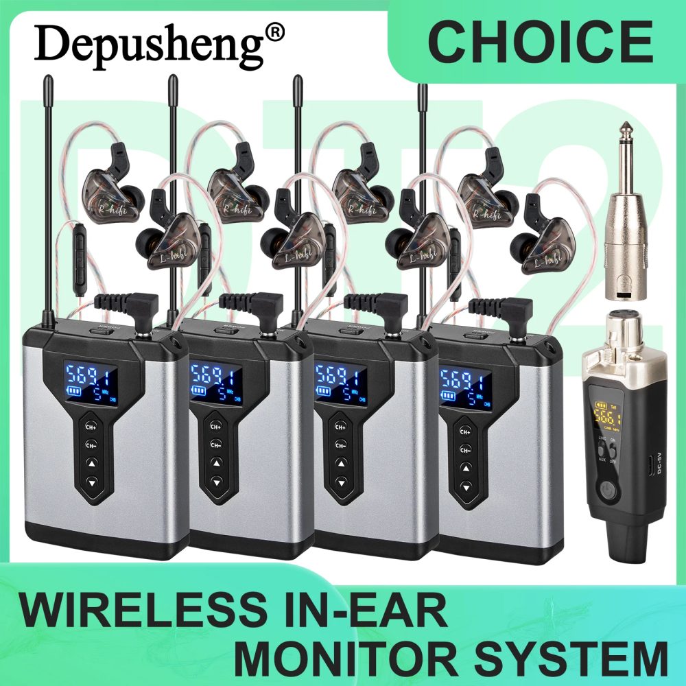 Stereo-UHF-In-Ear-Überwachungs-Funksystem DT1/2/4 Sender und Empfänger des Live-Musik-Bühnen-Performance-Studios