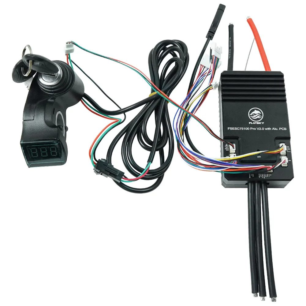 Flipsky 75100 Pro V2.0 100A ESC basierend auf VESC Geschwindigkeitsregler für E-Skateboard, Scooter, E-Bike mit Aluminium-PCB, BLDC, FOC