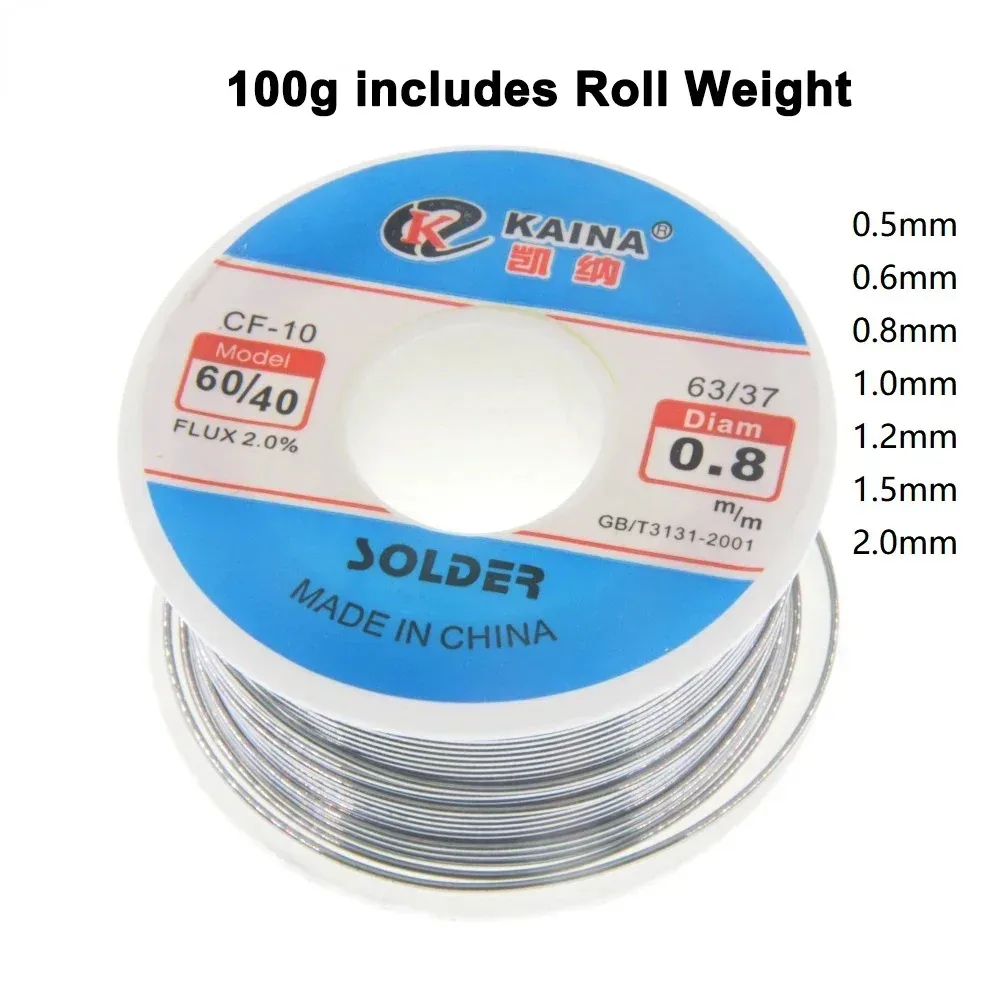 Lötdraht Zinn 0,5/0,6/0,8/1,0/1,2/1,5/2,0mm Rolle Sauberer Kolophonium-Lötdraht mit Flussmittel CF-10