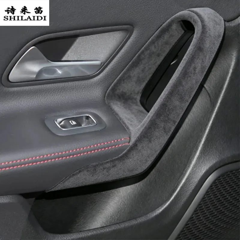 Wildleder für Mercedes Benz A-Klasse W177 CLA C118 2019-2023 RHD Rechtslenker Innentürgriff Schalthebel Armlehne Luftauslass Abdeckung