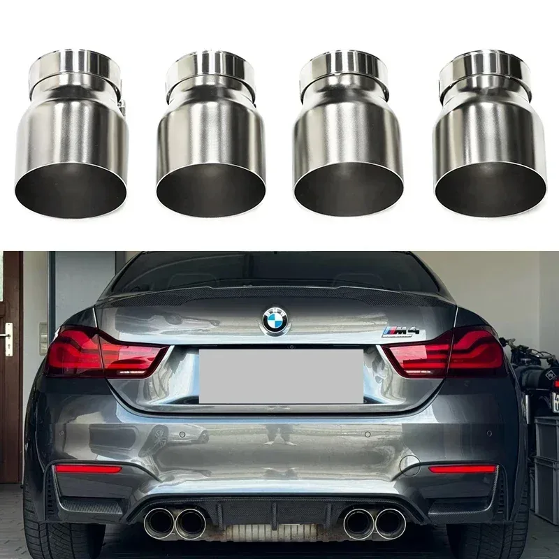 M Logo 4-teilige Edelstahl-Auspuffblenden für BMW F87 M2 F80 M3 F82 F83 M4 ? Direktanschluss-Auspuffendrohr, Schalldämpfer-Endrohr, Auspuffdüse