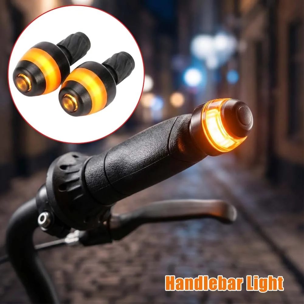 Mountainbike MTB Lenkerendlicht Fahrrad-Blinklicht Warnleuchte Lenkergrifflicht Fahrrad-Sicherheitslicht