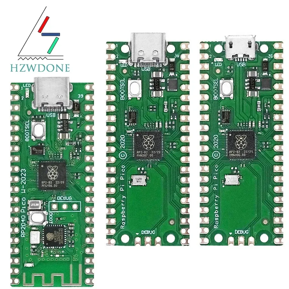 Raspberry Pi Pico Board RP2040 PICO W Dual-Core 264 KB ARM Low-Power-Mikrocomputer Hochleistungs-Cortex-M0+-Prozessor