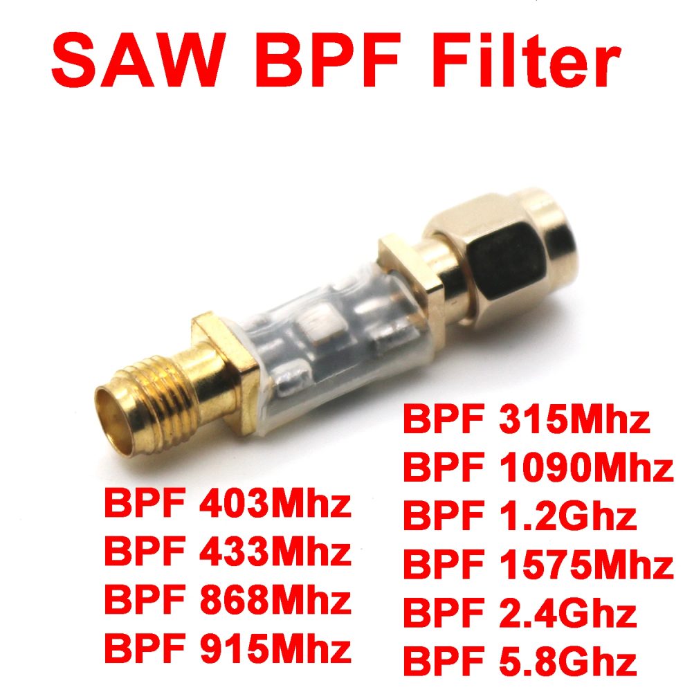 SAW Bandpassfilter BPF 315M 403M 433Mhz 868Mhz 915Mhz 1,5G 2,4Ghz 5,8Ghz für Funk-RF-Signal-Empfänger Sender Kommunikation
