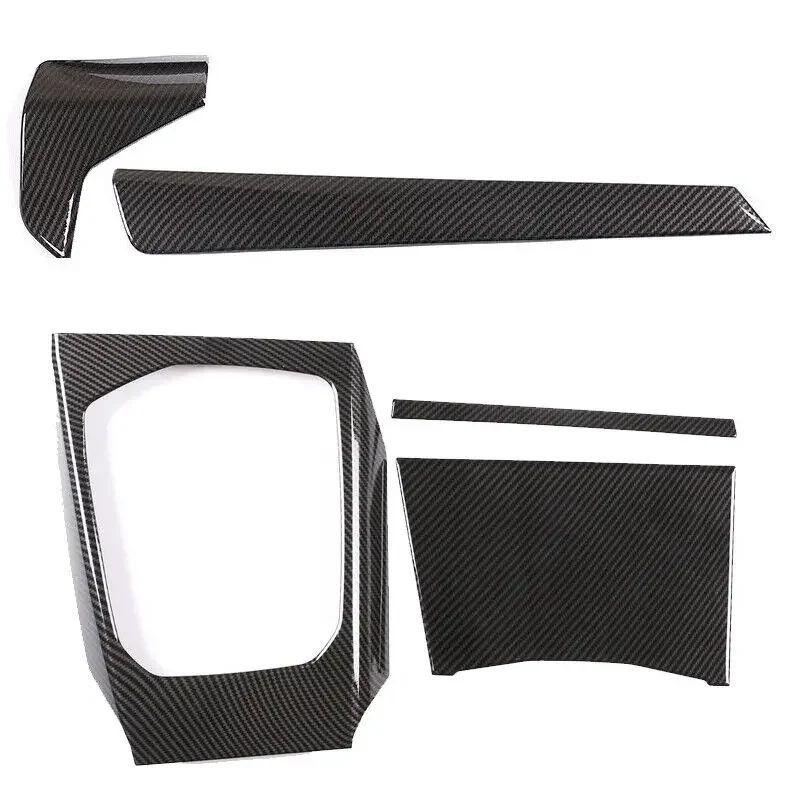 Für BMW 3er 4er G20 G21 G22 2020-2025 ABS Carbonfaser Schalttafelabdeckung Interieur-Kit Zierleisten Aufkleber Autozubehör