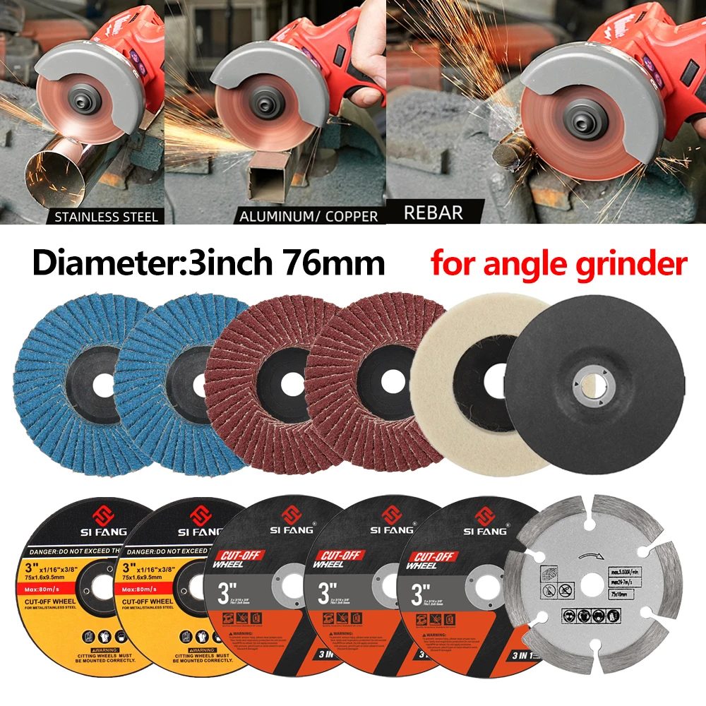 76 mm Holztrennscheibe, Kreissägeblatt, 3 Zoll Trennscheibe für Winkelschleifer, Metallschneider, Holzbearbeitungswerkzeug