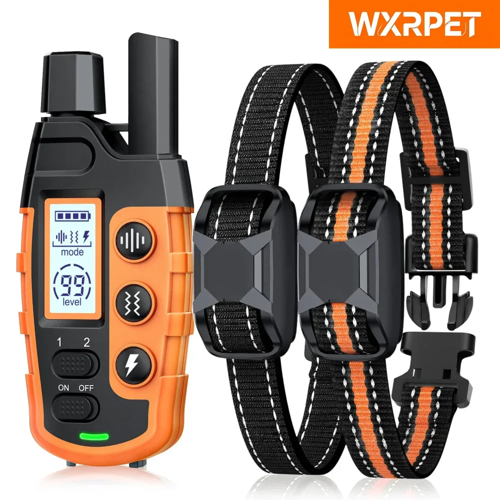 3300 Fuß elektrisches Hundetrainingshalsband mit Fernbedienung, wasserdichtes Haustierverhalten für 5?120 lbs Welpen mit Stoßvibration