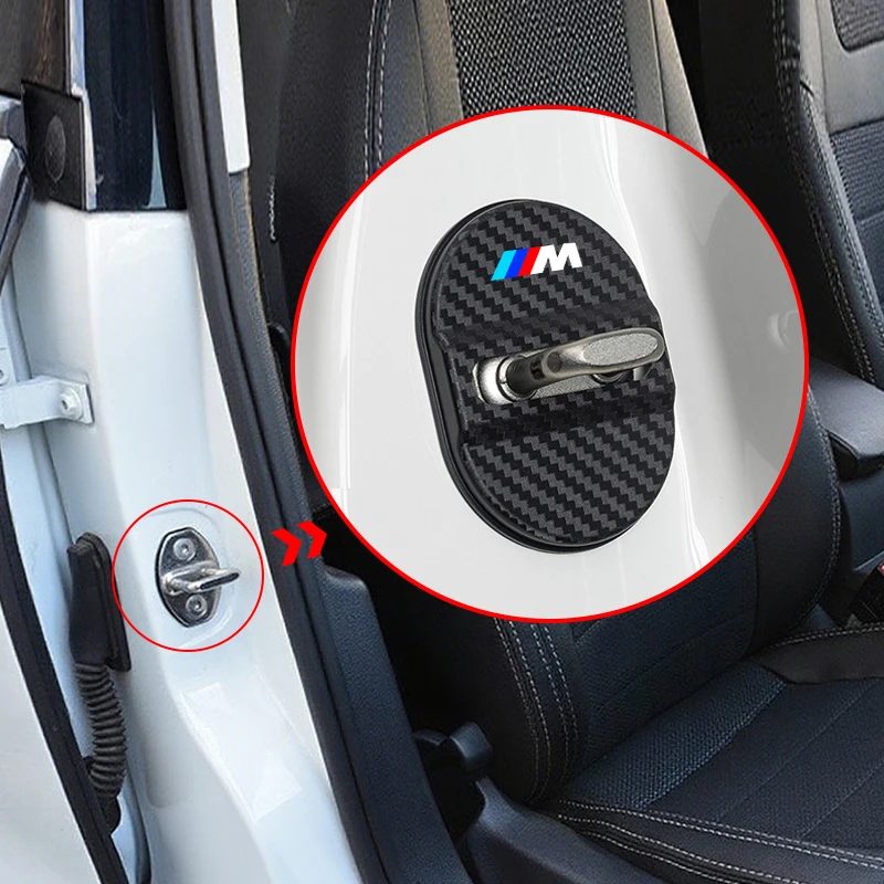 4 Stück ABS Autotürschloss-Schutzabdeckung, Rostschutz-Hülle für BMW M F10 F20 E83 E90 E92 X1 X5 X6 F30 E43 E53 E63 E84