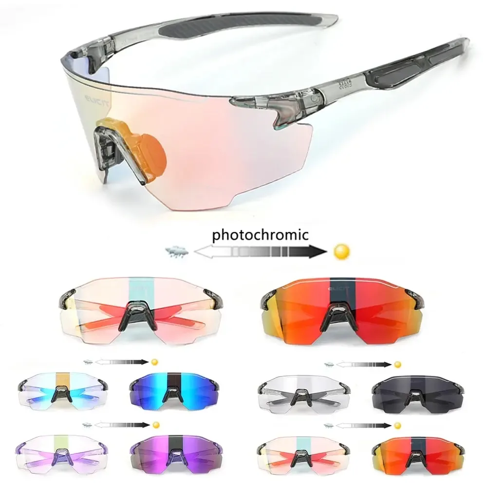 ELICIT Neue Photochrome Polarisierte Radfahren Gläser Männer Frauen Fahrrad Brille UV400 Brillen Sonnenbrille Wandern MTB Road Fahrrad Brille