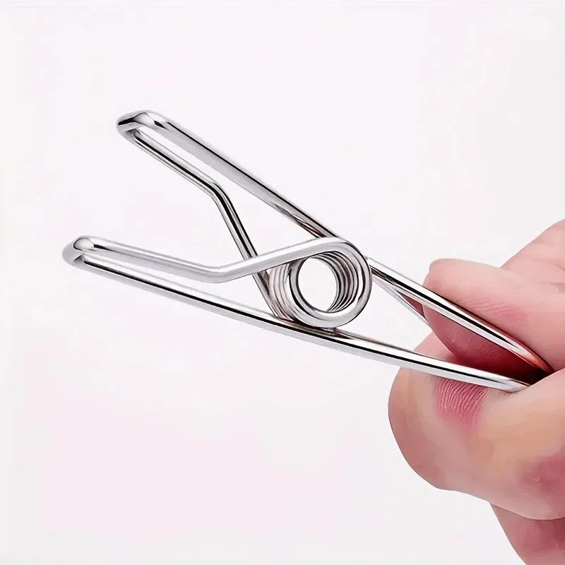 20 Stück Wäscheklammern aus Edelstahl, langlebige Wäscheklammern, Mehrzweck-Metallklammern für Wäsche, Haushalt und Küche