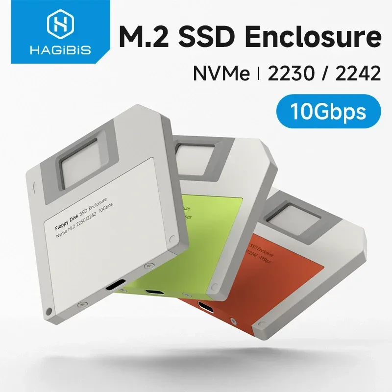 Hagibis 2230 M.2 NVMe SSD-Gehäuse USB 3.2 Gen 2 auf PCI-E M.2 SSD-Gehäuse 2242 Externe SSD-Diskette für iPhone 17 Pro-Laptops