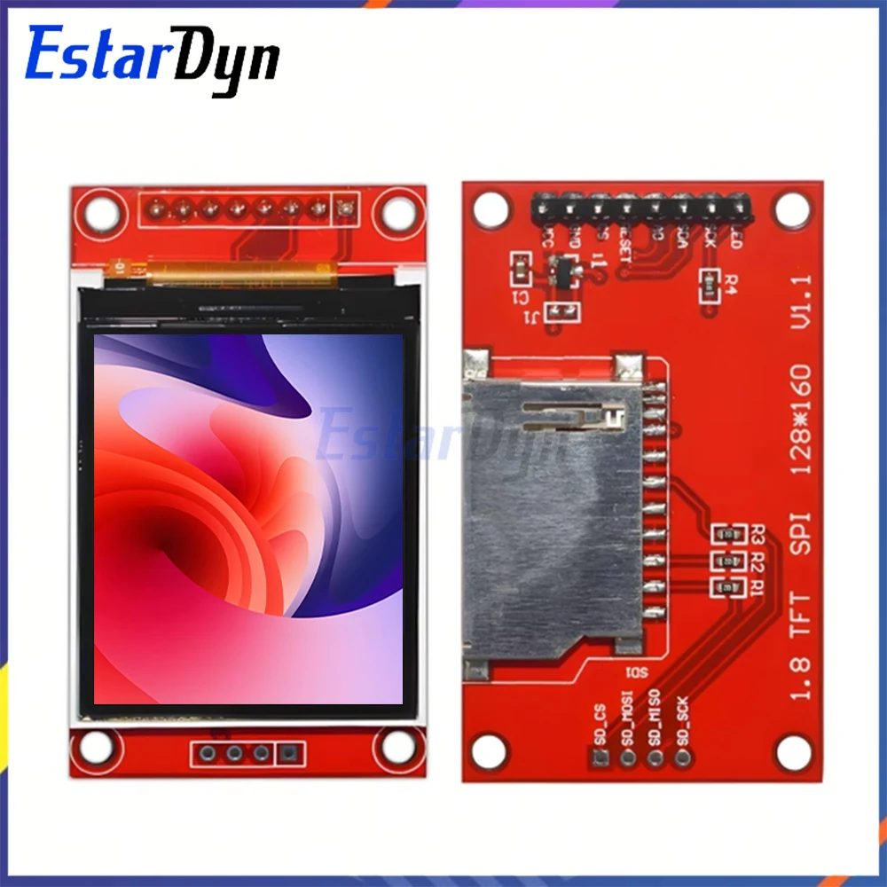 1,8 Zoll ST7735S TFT LCD Display 128x160 SPI 3,3V/5V für Raspberry Pi ESP32 MicroPython Smart Home IoT