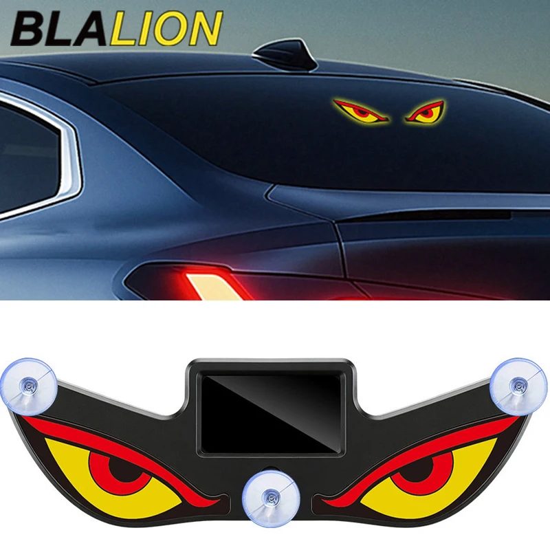 BLALION Auto Cool EYE Ambientelicht Solarbetriebene Atmungsaktive Neonleuchte Auto-Dekorationslampe Seiten- und Heckscheibe Auto-Zubehör