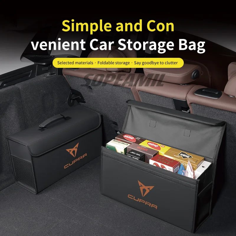 Für Cupra Ateca Born Leon IBIZA Raval Formentor Terramar Tavascan Auto-Kofferraum-Aufbewahrungsbox Faltbare Stauraum-Organizer-Tasche