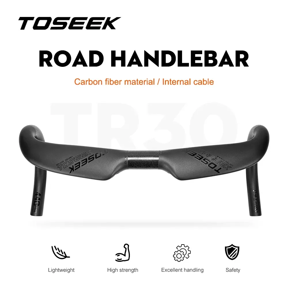 TOSEEK TR30 Fahrrad Carbon Road Lenker 380/400/420/440mm UD Matt Interne Routing Straße Fahrrad Griff bar Fahrrad Teile