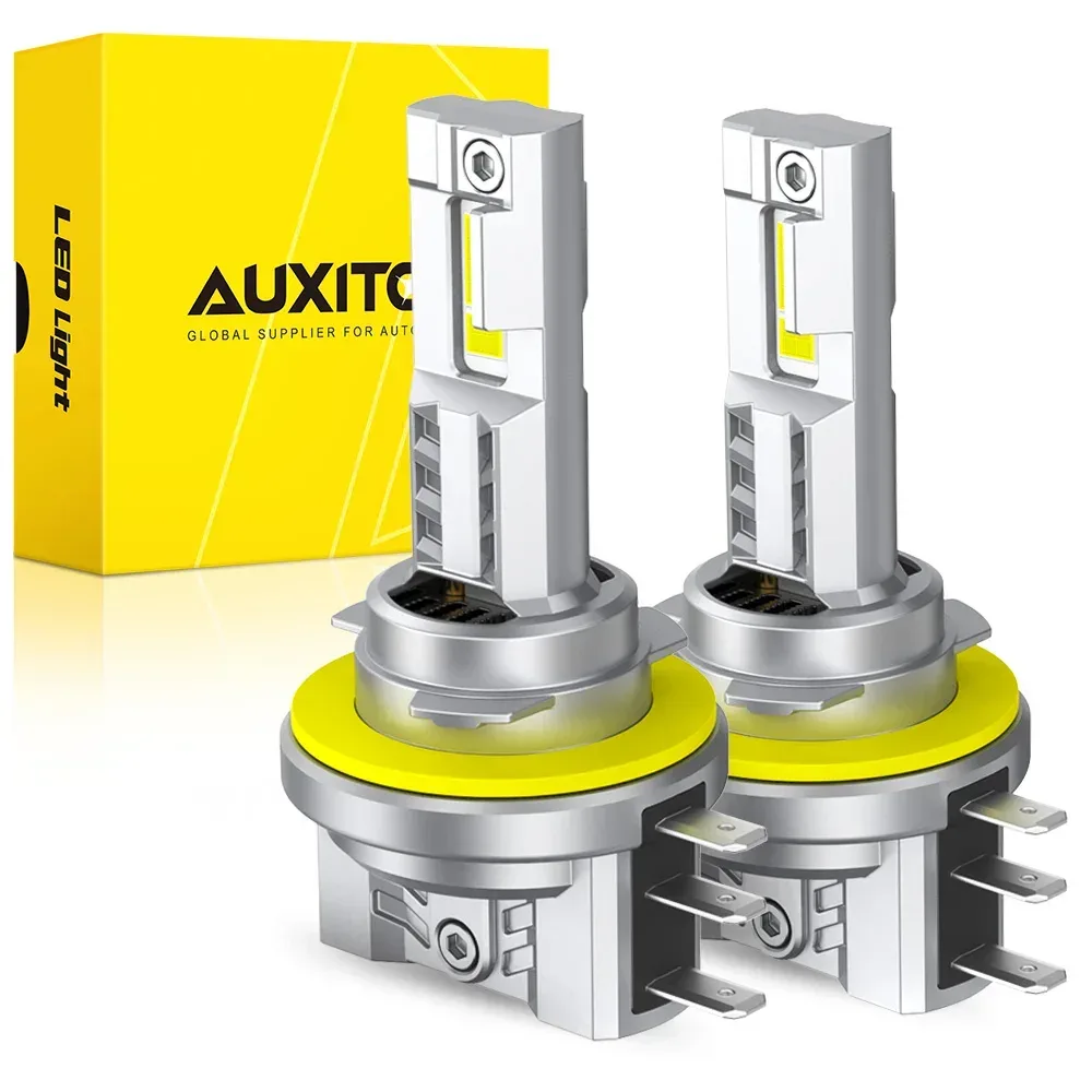 AUXITO 2 Stück H15 LED-Scheinwerferlampen CANBUS 6500K Weiß 30000LM Auto LED Fernlicht DRL Fahrlampe mit Lüfter fehlerfrei