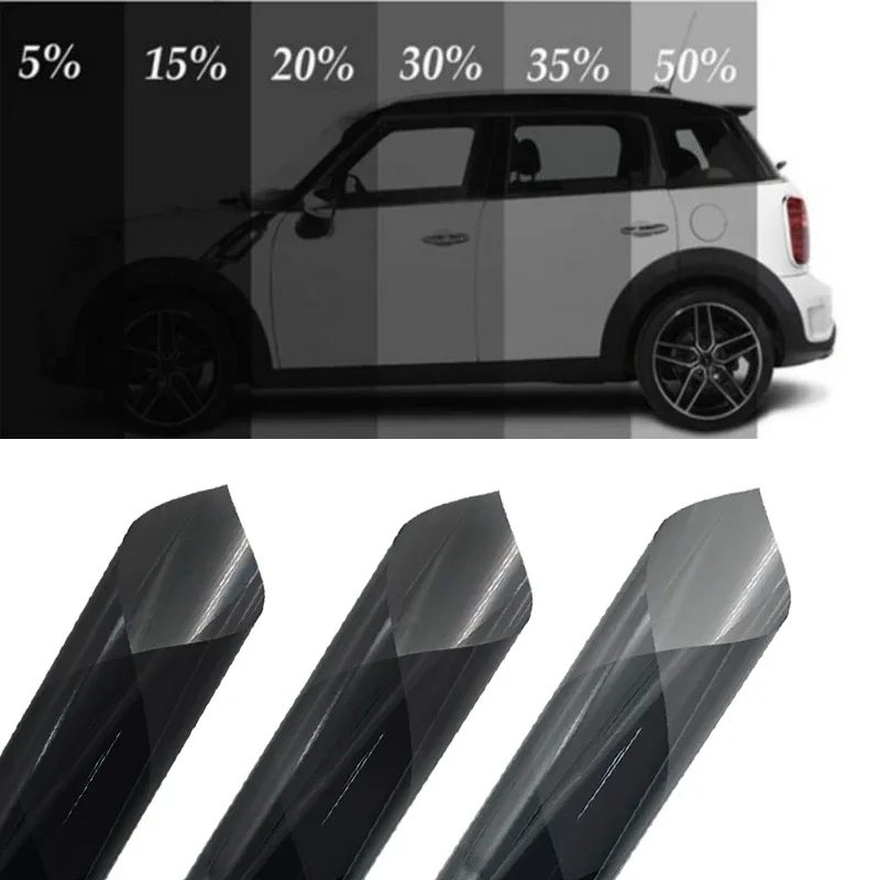 Schwarze Autofensterfolie in mehreren Größen, Rolle für Auto, Auto, Zuhause, selbstklebende Glastönung, Sichtschutz, UV-Schutz, Fensteraufkleber, Sonnenschutzfolie