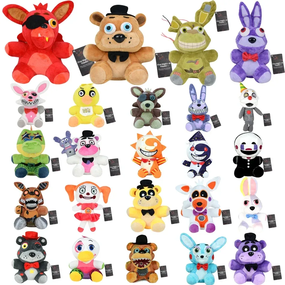 Fünf Nacht bei Freddy Fnaf Niedliche Plüschtiere Spielpuppe 18CM Bonnie Bär Foxy Cartoon Gefüllte Puppen Freddy Spielzeug für Kinder Geschenke