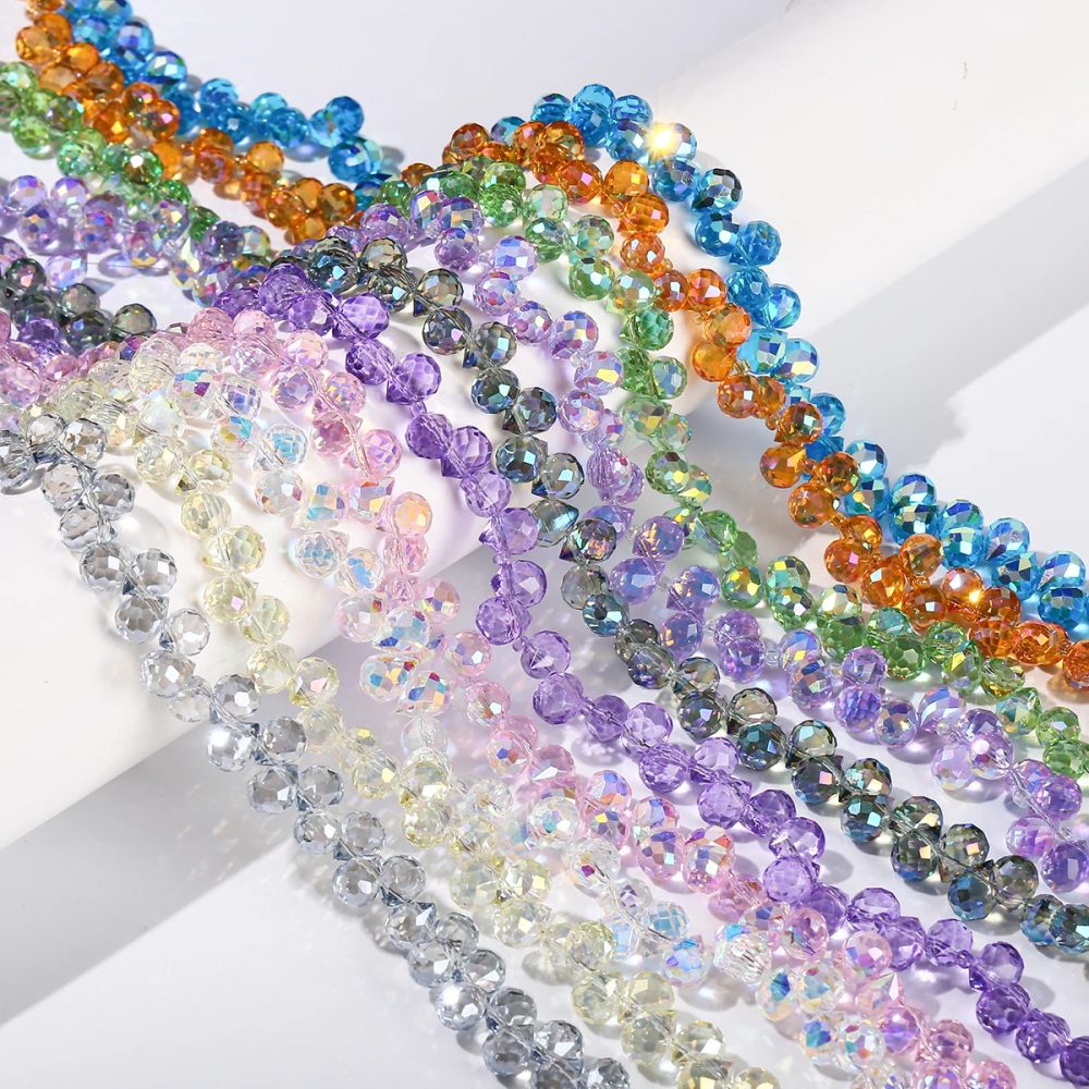 50 Teile/los Österreich AB Farbe Kristall Erdbeere Perlen 8mm Glänzende Facettierte AAA + Glas Perlen für Schmuck Machen DIY armband Halskette