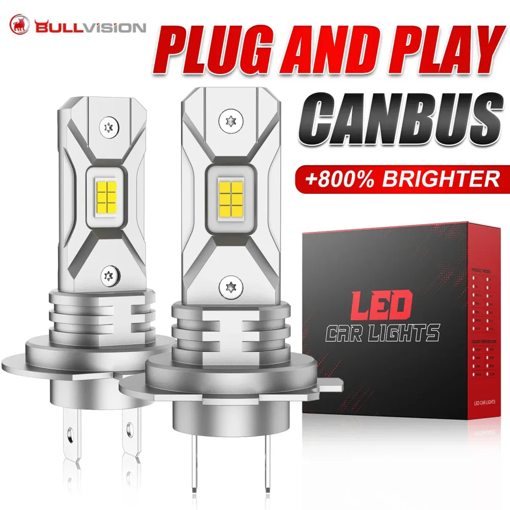 300 W Turbo H7 LED-Birne 1:1 Mini-Size-Stirnlampe, kabellos, 30000 lm, CSP-LED-Chips, H7 Auto-LED-Scheinwerferlampe, 6000 K, Weiß, 12 V, 2 Stück