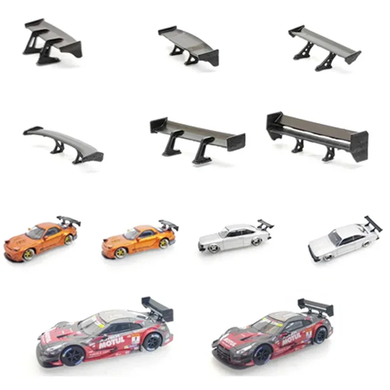1:64 Auto Modell Heck Auto Heckspoiler Mini Flügel kleines Modell DIY Auto modifiziertes Teil für Modell auto Rennfahrzeug Spielzeug