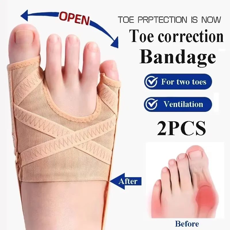 Stoff Bunion Corrector Atmungsaktive verstellbare Hallux Valgus Sleeve Spacer Separator Zehenkorrektur Sport Bunion Socken Laufen